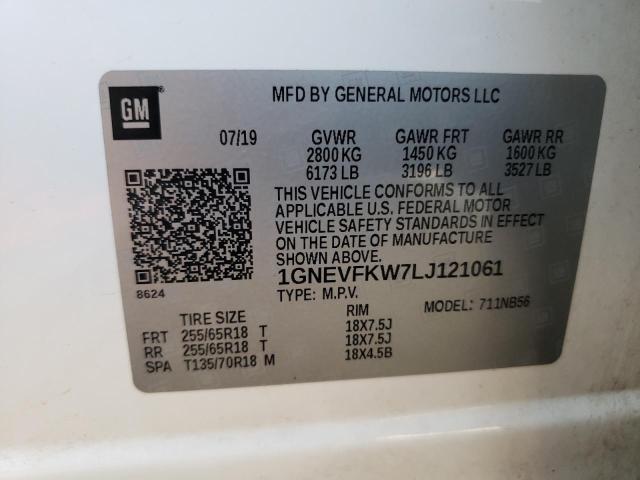 Photo 12 VIN: 1GNEVFKW7LJ121061 - CHEVROLET TRAVERSE L 