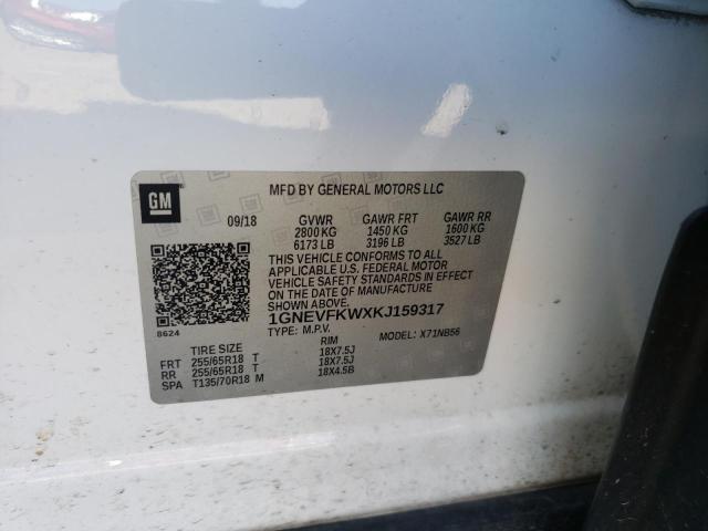 Photo 9 VIN: 1GNEVFKWXKJ159317 - CHEVROLET TRAVERSE L 