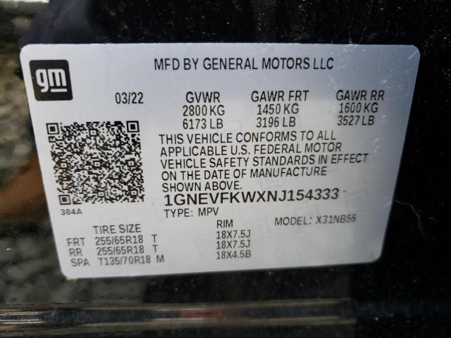 Photo 12 VIN: 1GNEVFKWXNJ154333 - CHEVROLET TRAVERSE L 