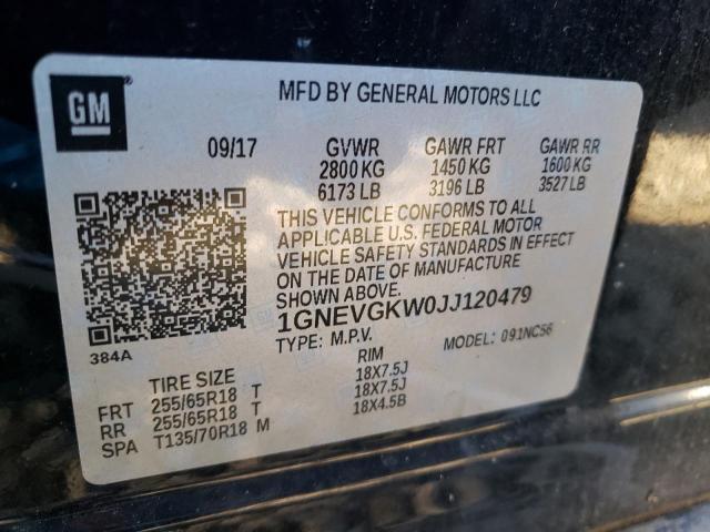 Photo 11 VIN: 1GNEVGKW0JJ120479 - CHEVROLET TRAVERSE 