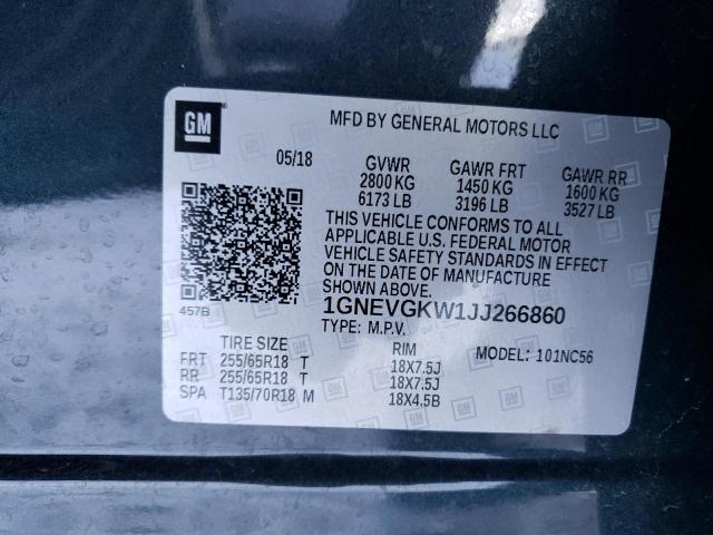 Photo 12 VIN: 1GNEVGKW1JJ266860 - CHEVROLET TRAVERSE L 