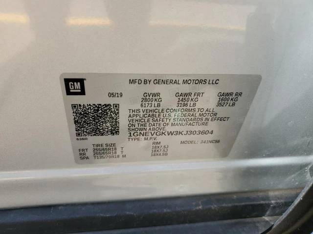 Photo 12 VIN: 1GNEVGKW3KJ303604 - CHEVROLET TRAVERSE L 