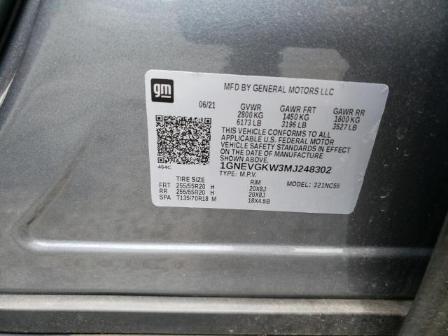 Photo 12 VIN: 1GNEVGKW3MJ248302 - CHEVROLET TRAVERSE 