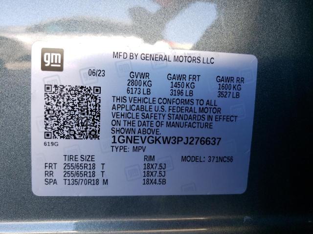 Photo 12 VIN: 1GNEVGKW3PJ276637 - CHEVROLET TRAVERSE 