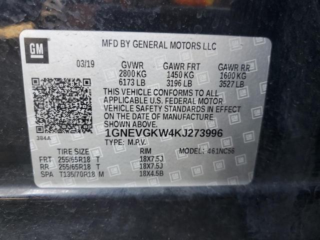 Photo 12 VIN: 1GNEVGKW4KJ273996 - CHEVROLET TRAVERSE L 