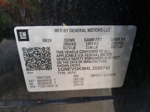 Photo 9 VIN: 1GNEVGKW4LJ155741 - CHEVROLET TRAVERSE L 