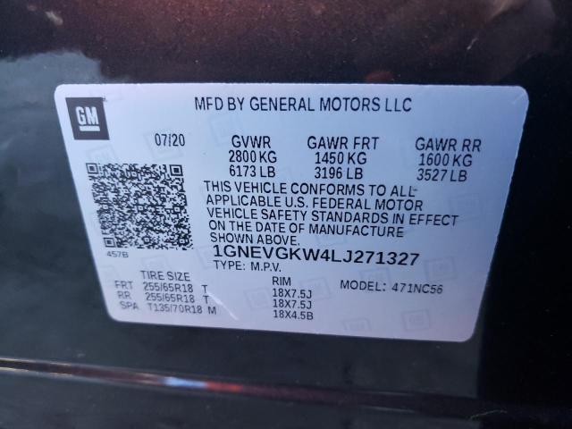 Photo 9 VIN: 1GNEVGKW4LJ271327 - CHEVROLET TRAVERSE L 