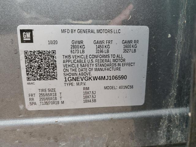 Photo 13 VIN: 1GNEVGKW4MJ106590 - CHEVROLET TRAVERSE L 