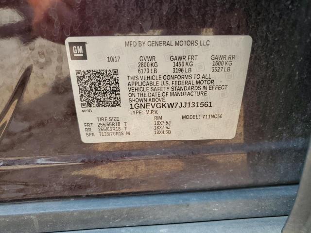 Photo 12 VIN: 1GNEVGKW7JJ131561 - CHEVROLET TRAVERSE L 