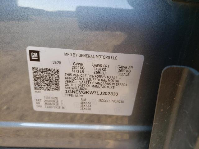 Photo 9 VIN: 1GNEVGKW7LJ302330 - CHEVROLET TRAVERSE L 