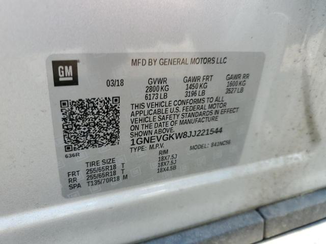 Photo 12 VIN: 1GNEVGKW8JJ221544 - CHEVROLET TRAVERSE 