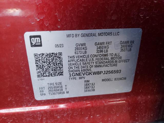 Photo 11 VIN: 1GNEVGKW8PJ256593 - CHEVROLET TRAVERSE 