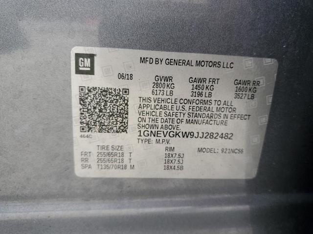 Photo 12 VIN: 1GNEVGKW9JJ282482 - CHEVROLET TRAVERSE L 