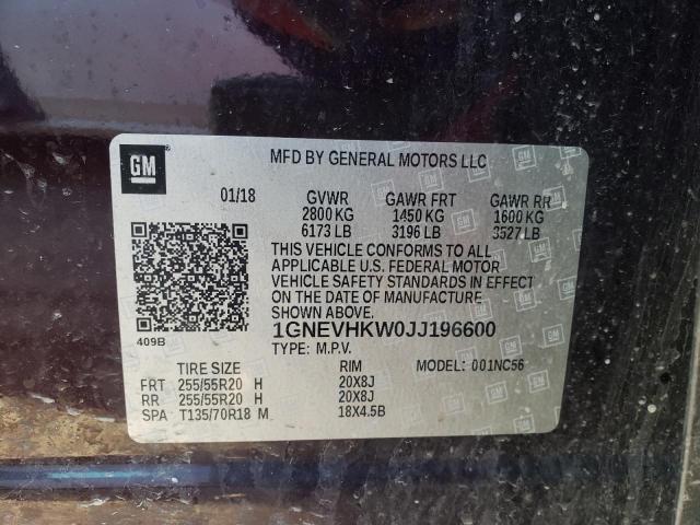 Photo 12 VIN: 1GNEVHKW0JJ196600 - CHEVROLET TRAVERSE L 