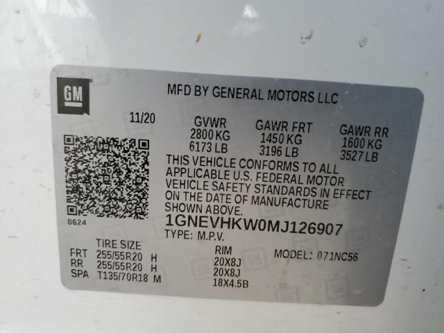 Photo 12 VIN: 1GNEVHKW0MJ126907 - CHEVROLET TRAVERSE L 