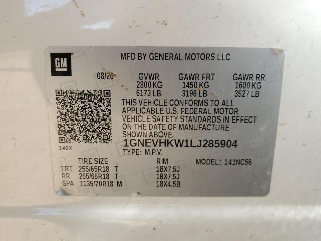 Photo 12 VIN: 1GNEVHKW1LJ285904 - CHEVROLET TRAVERSE 