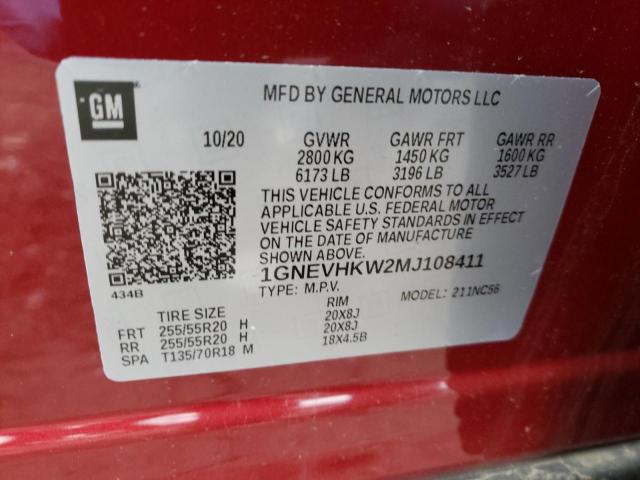 Photo 9 VIN: 1GNEVHKW2MJ108411 - CHEVROLET TRAVERSE 