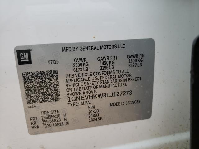 Photo 9 VIN: 1GNEVHKW3LJ127273 - CHEVROLET TRAVERSE L 