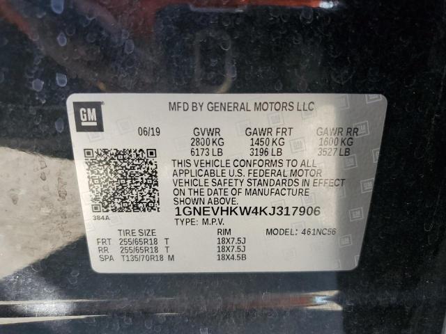 Photo 12 VIN: 1GNEVHKW4KJ317906 - CHEVROLET TRAVERSE L 