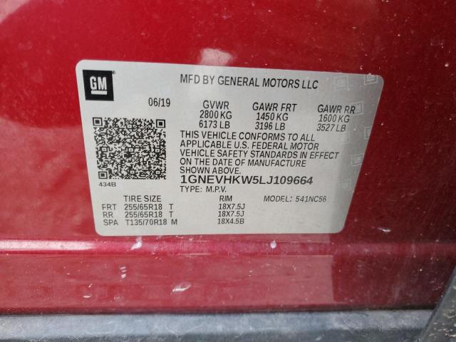 Photo 12 VIN: 1GNEVHKW5LJ109664 - CHEVROLET TRAVERSE L 