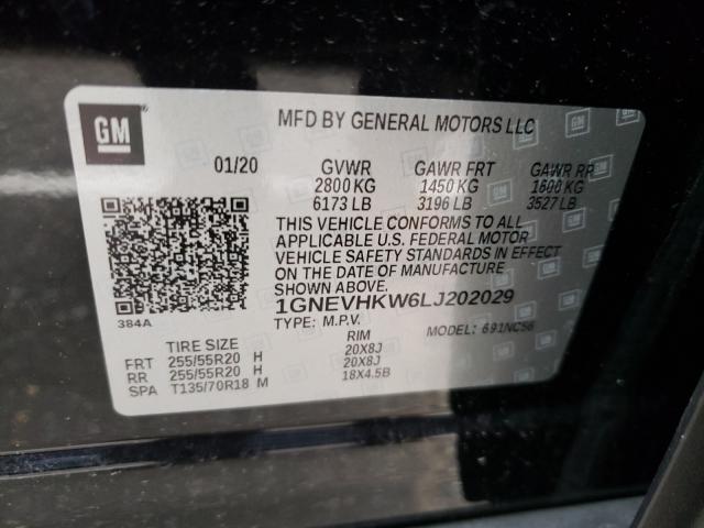 Photo 9 VIN: 1GNEVHKW6LJ202029 - CHEVROLET TRAVERSE L 