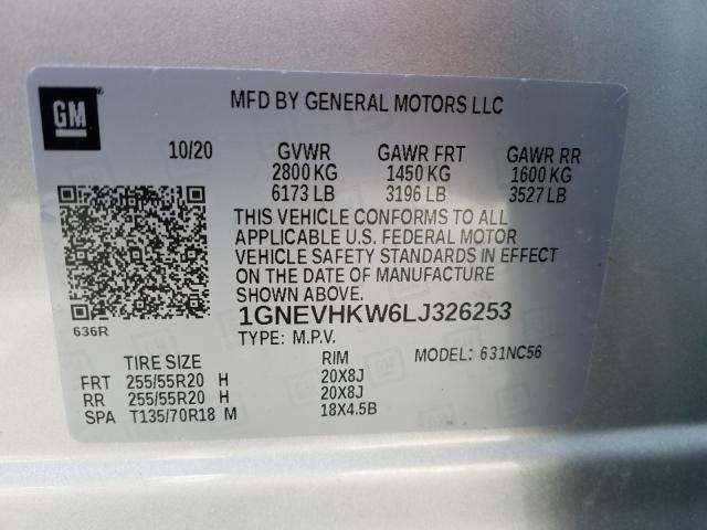 Photo 9 VIN: 1GNEVHKW6LJ326253 - CHEVROLET TRAVERSE L 