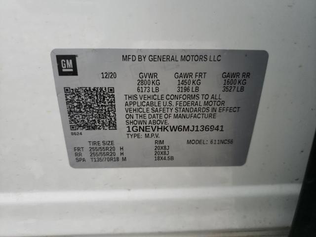 Photo 12 VIN: 1GNEVHKW6MJ136941 - CHEVROLET TRAVERSE 