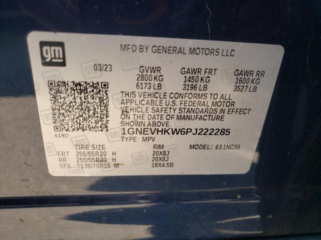 Photo 12 VIN: 1GNEVHKW6PJ222285 - CHEVROLET TRAVERSE L 