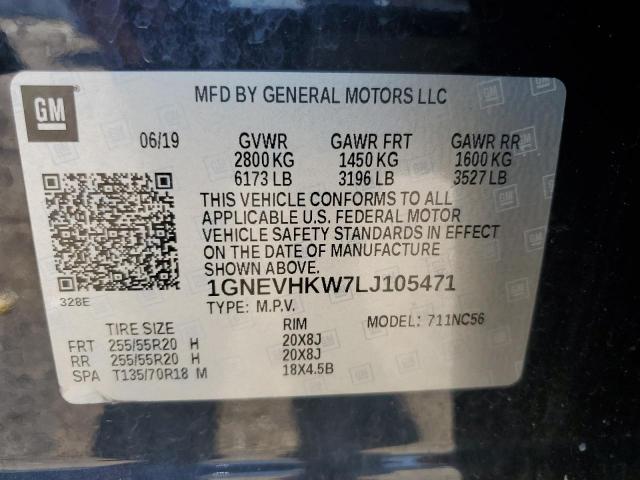 Photo 12 VIN: 1GNEVHKW7LJ105471 - CHEVROLET TRAVERSE L 