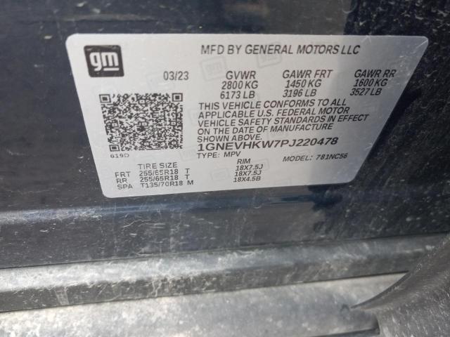 Photo 11 VIN: 1GNEVHKW7PJ220478 - CHEVROLET TRAVERSE 