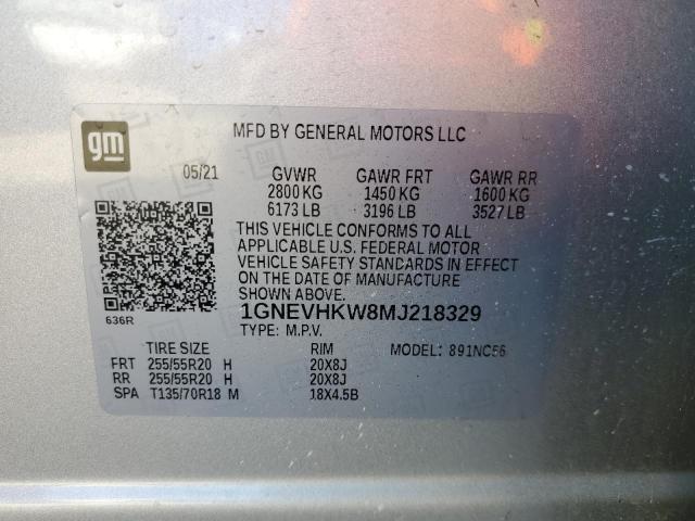 Photo 12 VIN: 1GNEVHKW8MJ218329 - CHEVROLET TRAVERSE 