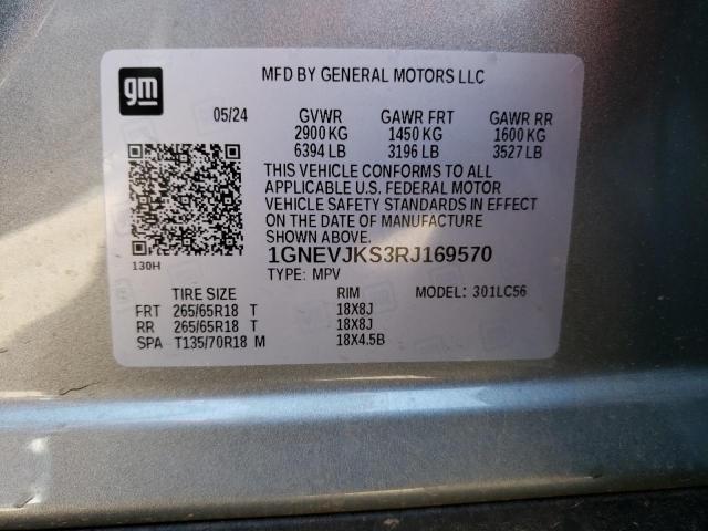 Photo 12 VIN: 1GNEVJKS3RJ169570 - CHEVROLET TRAVERSE L 