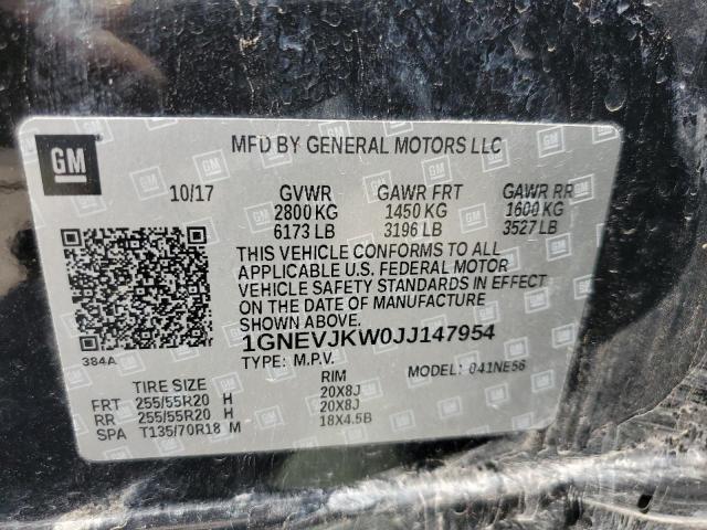 Photo 11 VIN: 1GNEVJKW0JJ147954 - CHEVROLET TRAVERSE 