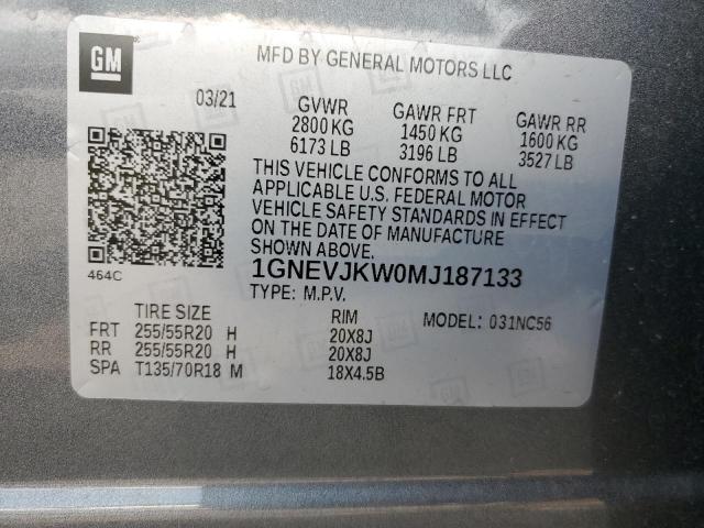 Photo 12 VIN: 1GNEVJKW0MJ187133 - CHEVROLET TRAVERSE R 