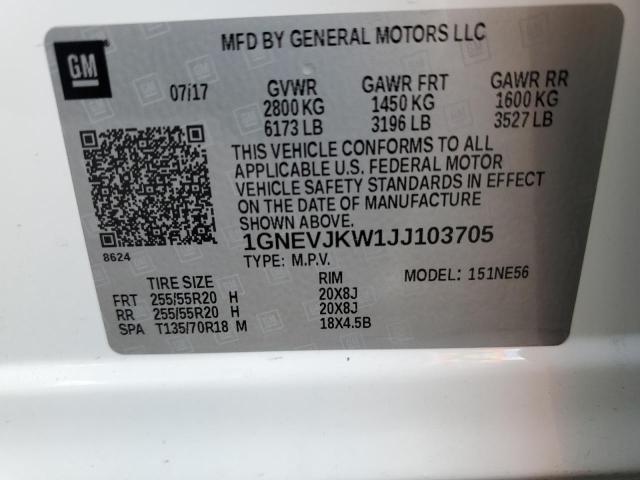 Photo 12 VIN: 1GNEVJKW1JJ103705 - CHEVROLET TRAVERSE P 