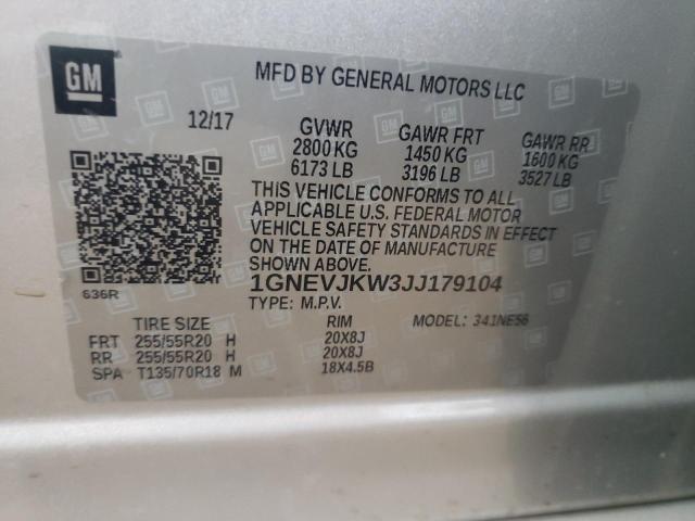 Photo 9 VIN: 1GNEVJKW3JJ179104 - CHEVROLET TRAVERSE P 