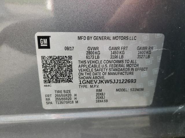 Photo 12 VIN: 1GNEVJKW5JJ122693 - CHEVROLET TRAVERSE P 