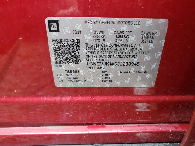 Photo 9 VIN: 1GNEVJKW6JJ280945 - CHEVROLET TRAVERSE P 