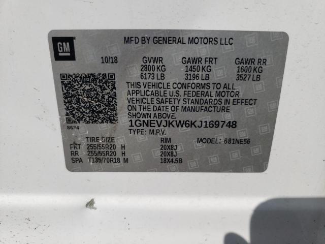 Photo 12 VIN: 1GNEVJKW6KJ169748 - CHEVROLET TRAVERSE H 