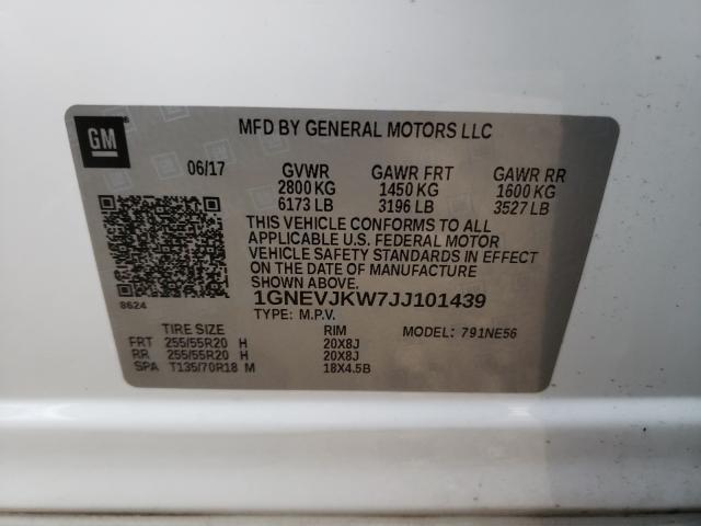 Photo 9 VIN: 1GNEVJKW7JJ101439 - CHEVROLET TRAVERSE P 