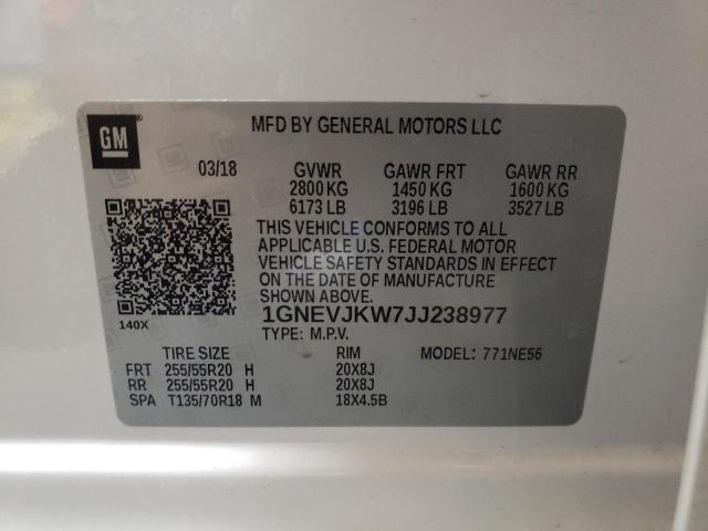 Photo 9 VIN: 1GNEVJKW7JJ238977 - CHEVROLET TRAVERSE P 