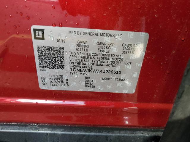 Photo 11 VIN: 1GNEVJKW7KJ226510 - CHEVROLET TRAVERSE 