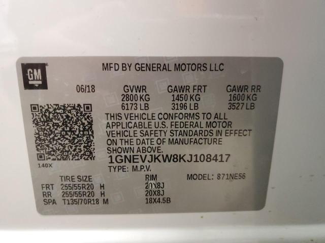 Photo 13 VIN: 1GNEVJKW8KJ108417 - CHEVROLET TRAVERSE H 