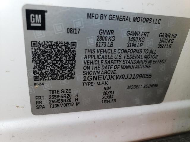 Photo 12 VIN: 1GNEVJKW9JJ109655 - CHEVROLET TRAVERSE 