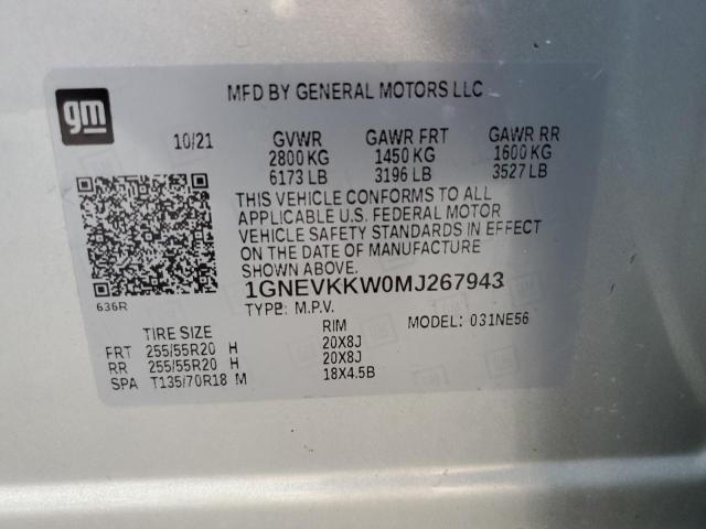 Photo 13 VIN: 1GNEVKKW0MJ267943 - CHEVROLET TRAVERSE P 