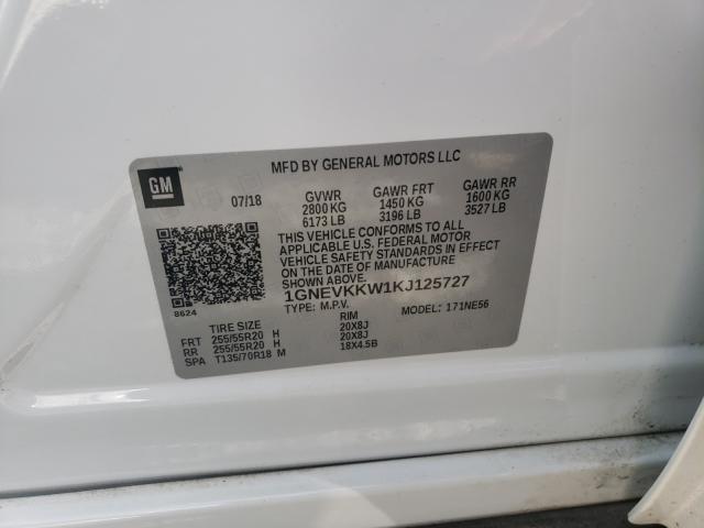 Photo 9 VIN: 1GNEVKKW1KJ125727 - CHEVROLET TRAVERSE P 