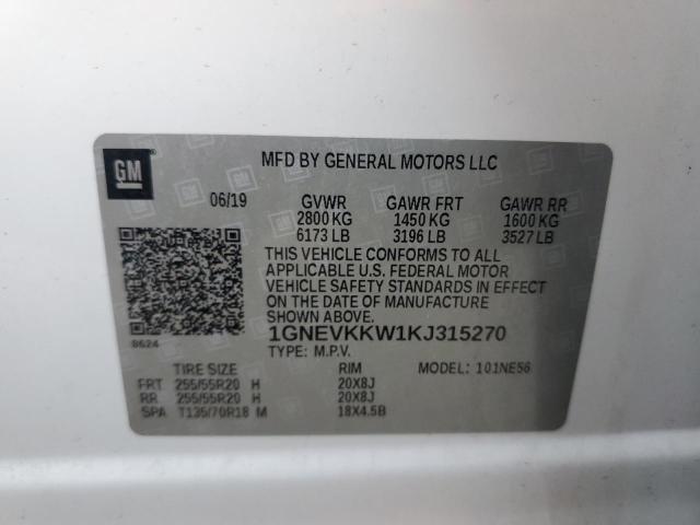 Photo 11 VIN: 1GNEVKKW1KJ315270 - CHEVROLET TRAVERSE P 