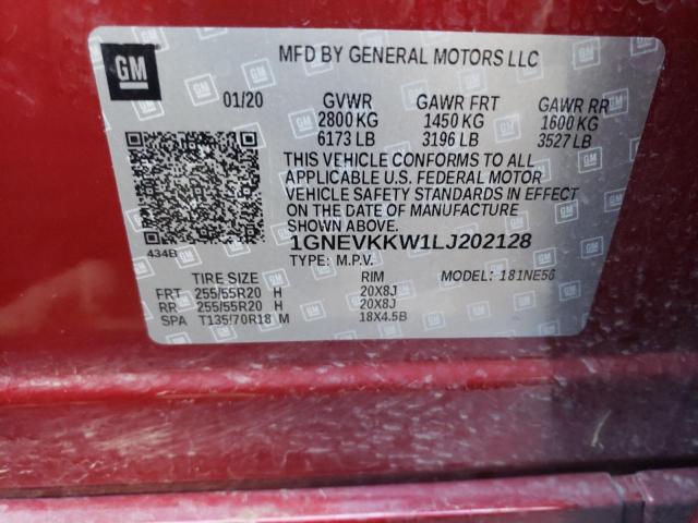 Photo 9 VIN: 1GNEVKKW1LJ202128 - CHEVROLET TRAVERSE P 