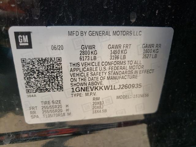 Photo 12 VIN: 1GNEVKKW1LJ260935 - CHEVROLET TRAVERSE P 