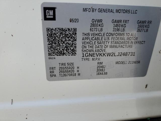 Photo 9 VIN: 1GNEVKKW2LJ248731 - CHEVROLET TRAVERSE P 